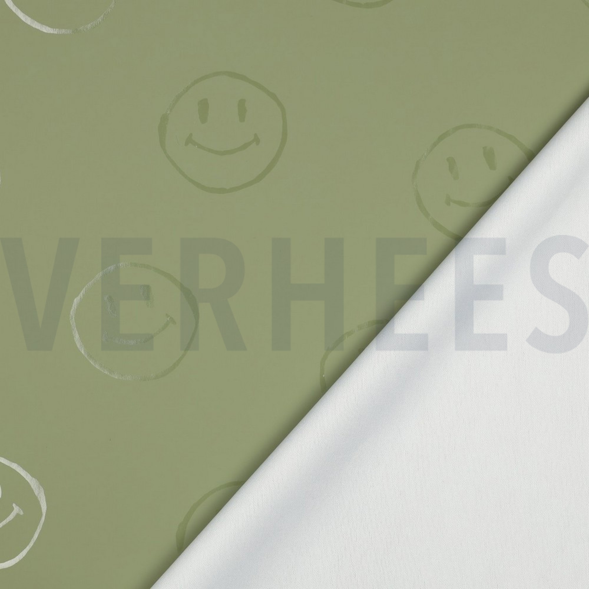 RAINCOAT HAPPY FACES ARMY GREEN (high resolution) #4