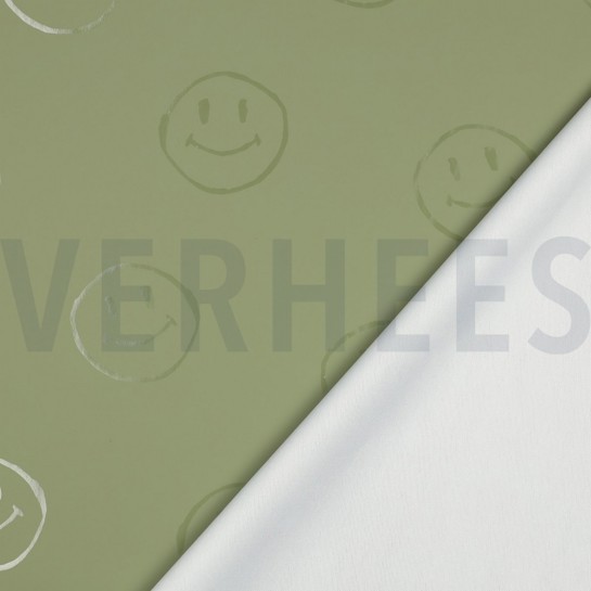 RAINCOAT HAPPY FACES ARMY GREEN #7