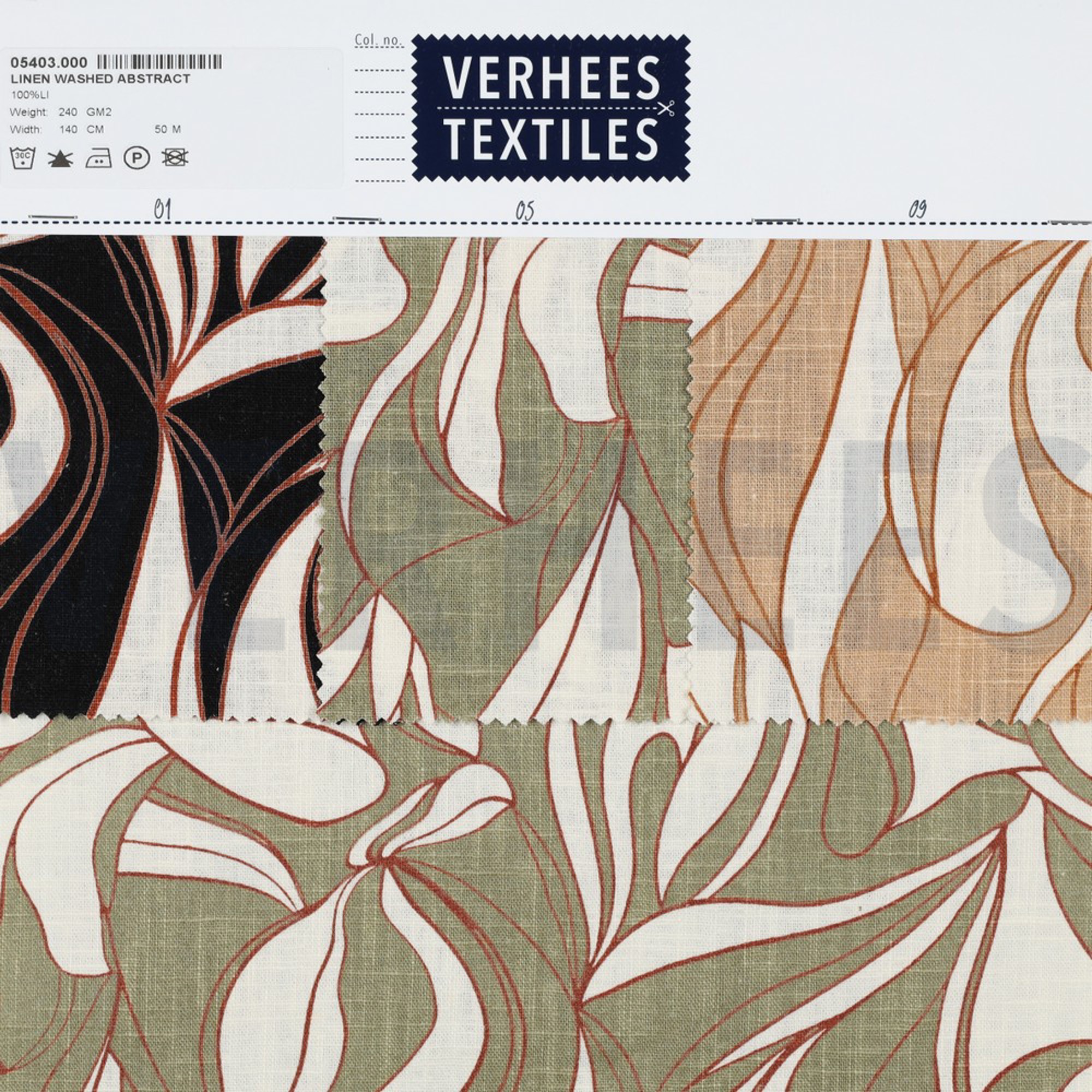 LINEN WASHED ABSTRACT OLIVE (high resolution) #4