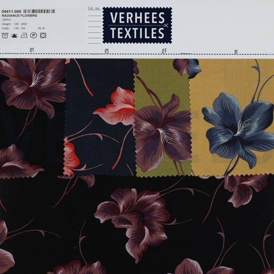 VISCOSE RADIANCE BLOEMEN GROEN #7