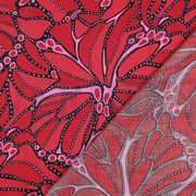 COTTON SATIN ABSTRACT DARK RED (thumbnail) #4
