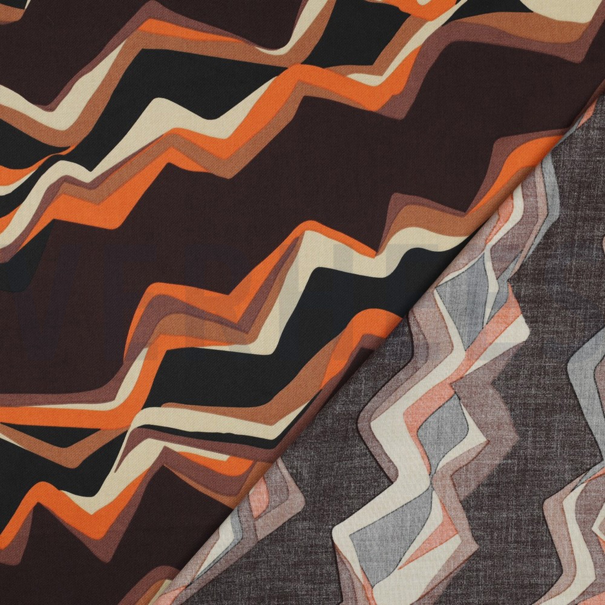 COTTON SATIN ABSTRACT DARK BROWN (high resolution) #4