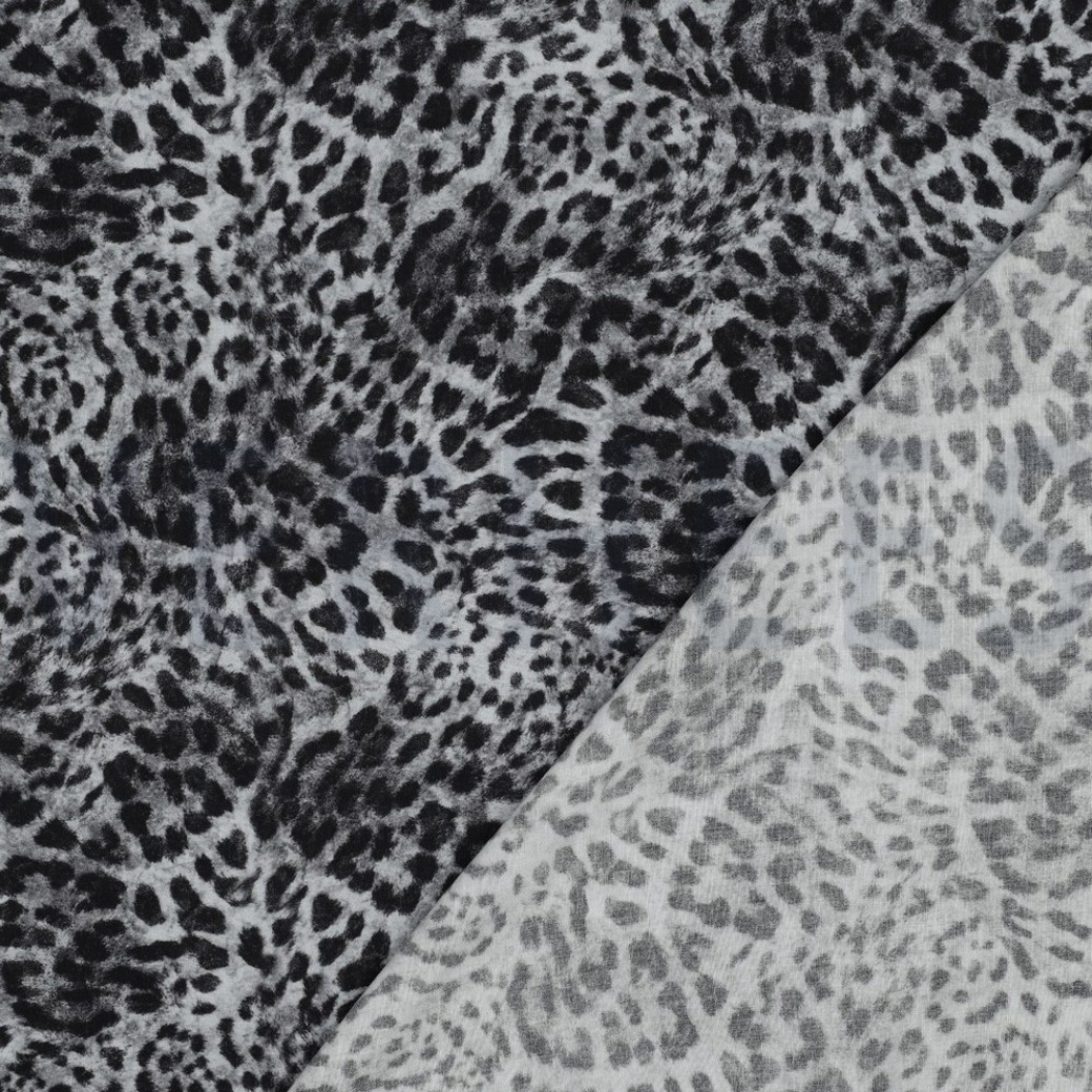 LENZING ECOVERO DIGITAL ANIMAL SKIN BLACK #4