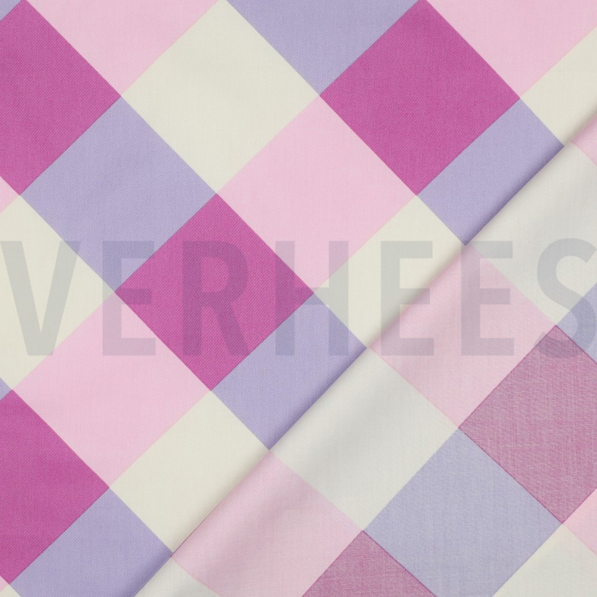 COTTON SATIN LARGE GINGHAM NERIDA HANSEN PURPLE (high resolution) #4