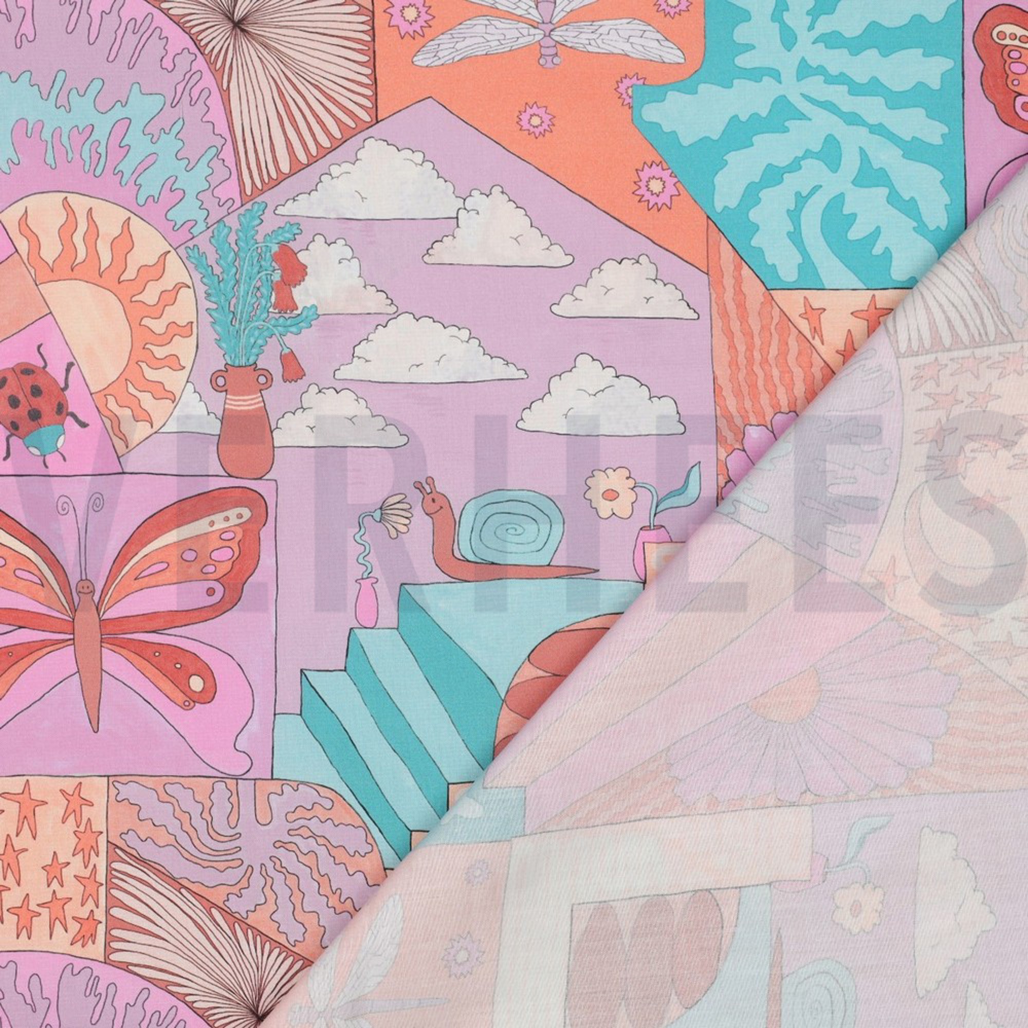 FINE POPLIN DIGITAL LITTLE CREATURES NERIDA HANSEN MINT (high resolution) #4