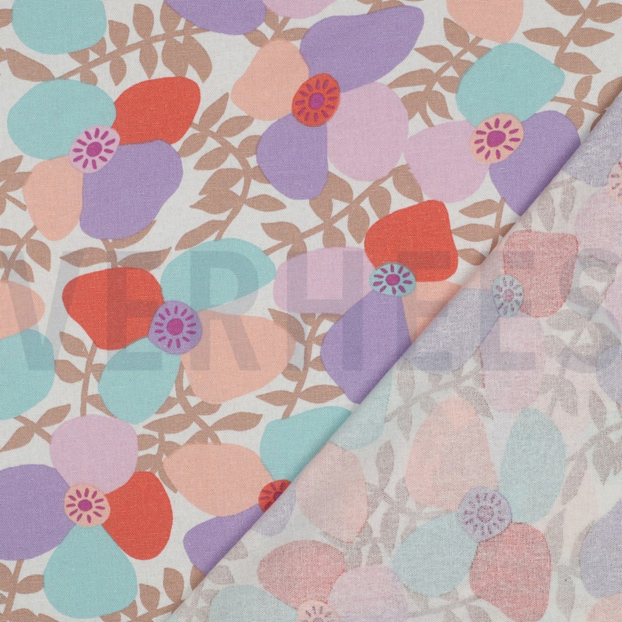 LINEN VISCOSE LEMA POPPIES NERIDA HANSEN OFF-WHITE (high resolution) #4