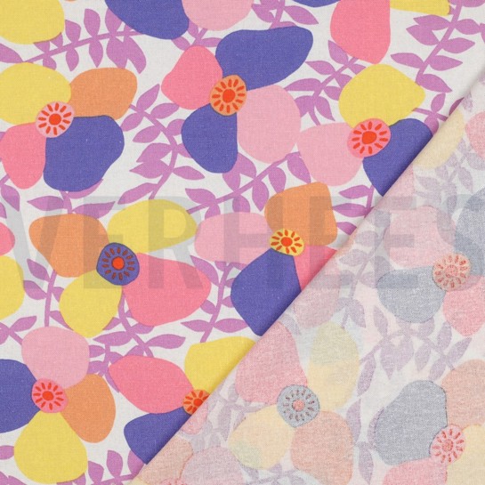 LEINEN VISKOSE LEMA POPPIES NERIDA HANSEN LAVENDEL #7