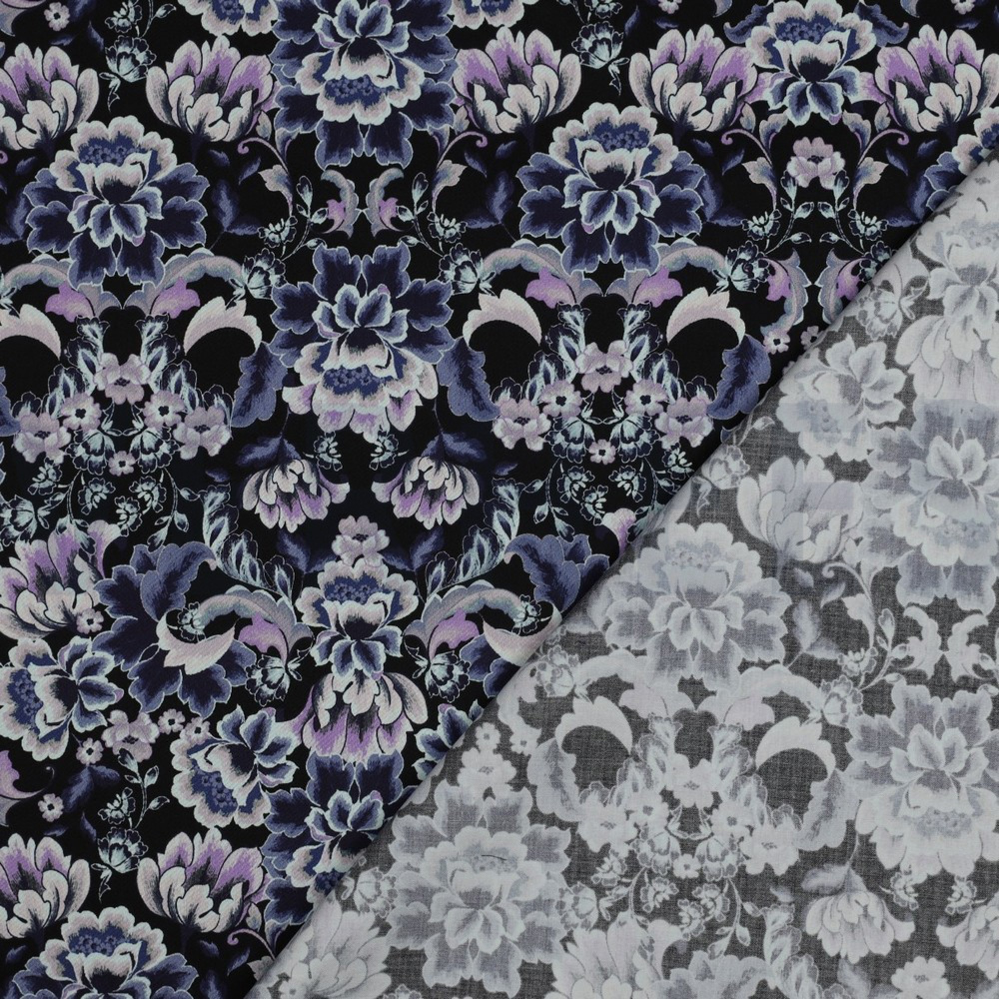 COTTON SATIN DIGITAL FLOWERS BLACK (high resolution) #4