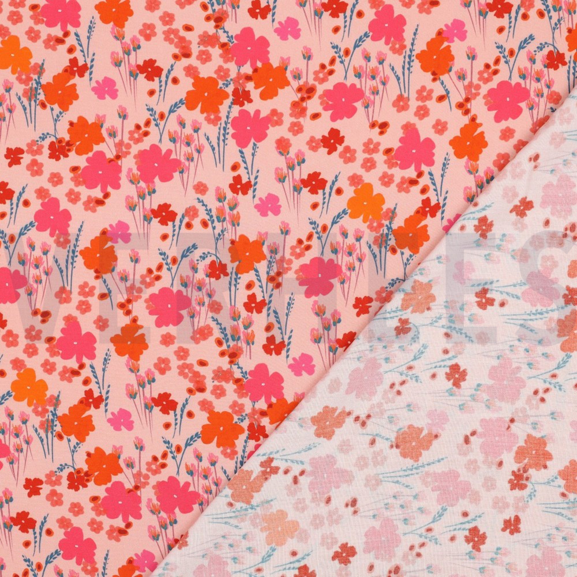 LENZING ECOVERO DIGITAL FLOWERS PEACH (high resolution) #4