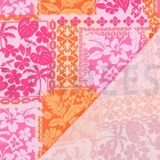 LENZING ECOVERO FLOWERS PATCHWORK FUCHSIA (thumbnail) #4