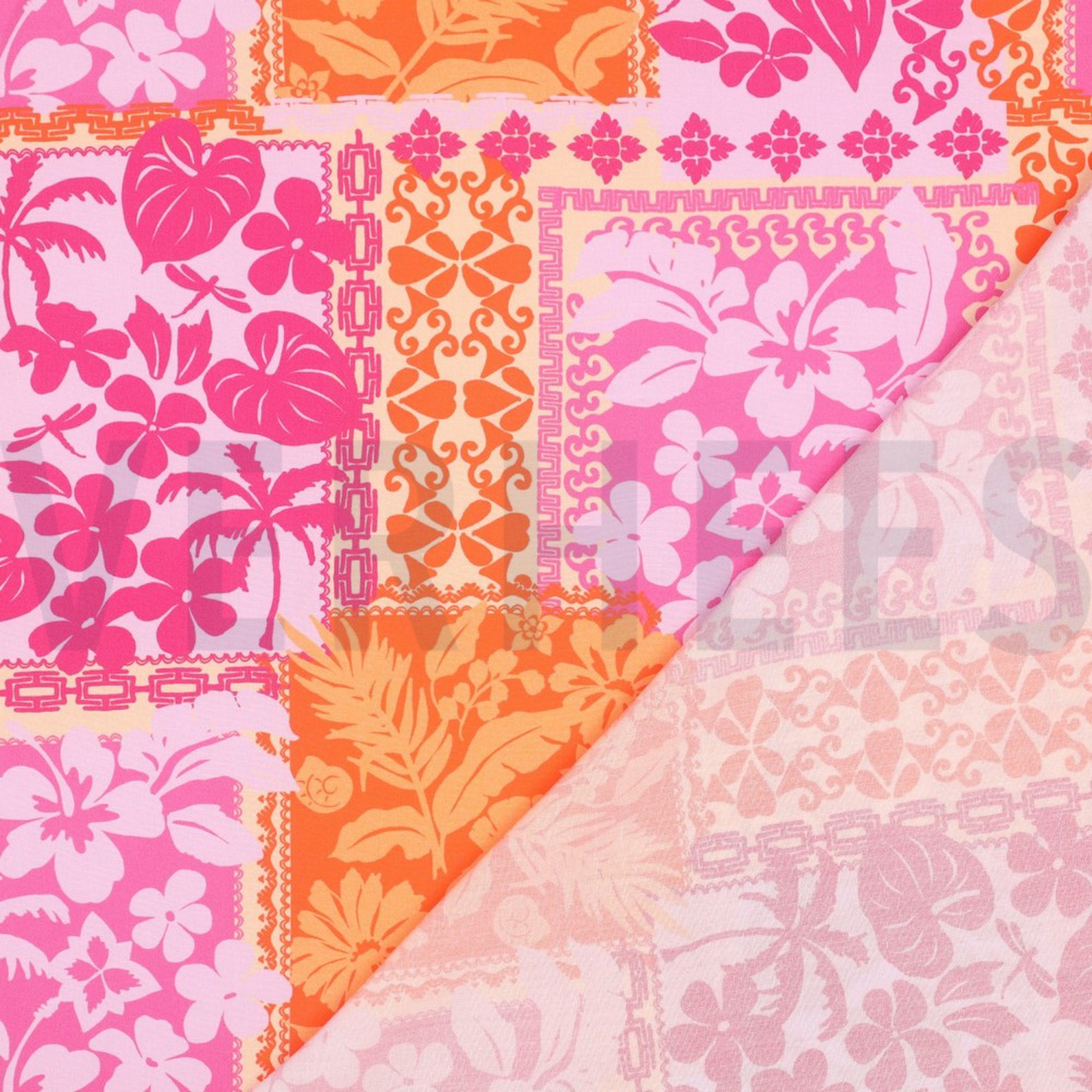 LENZING ECOVERO FLOWERS PATCHWORK FUCHSIA (high resolution) #4