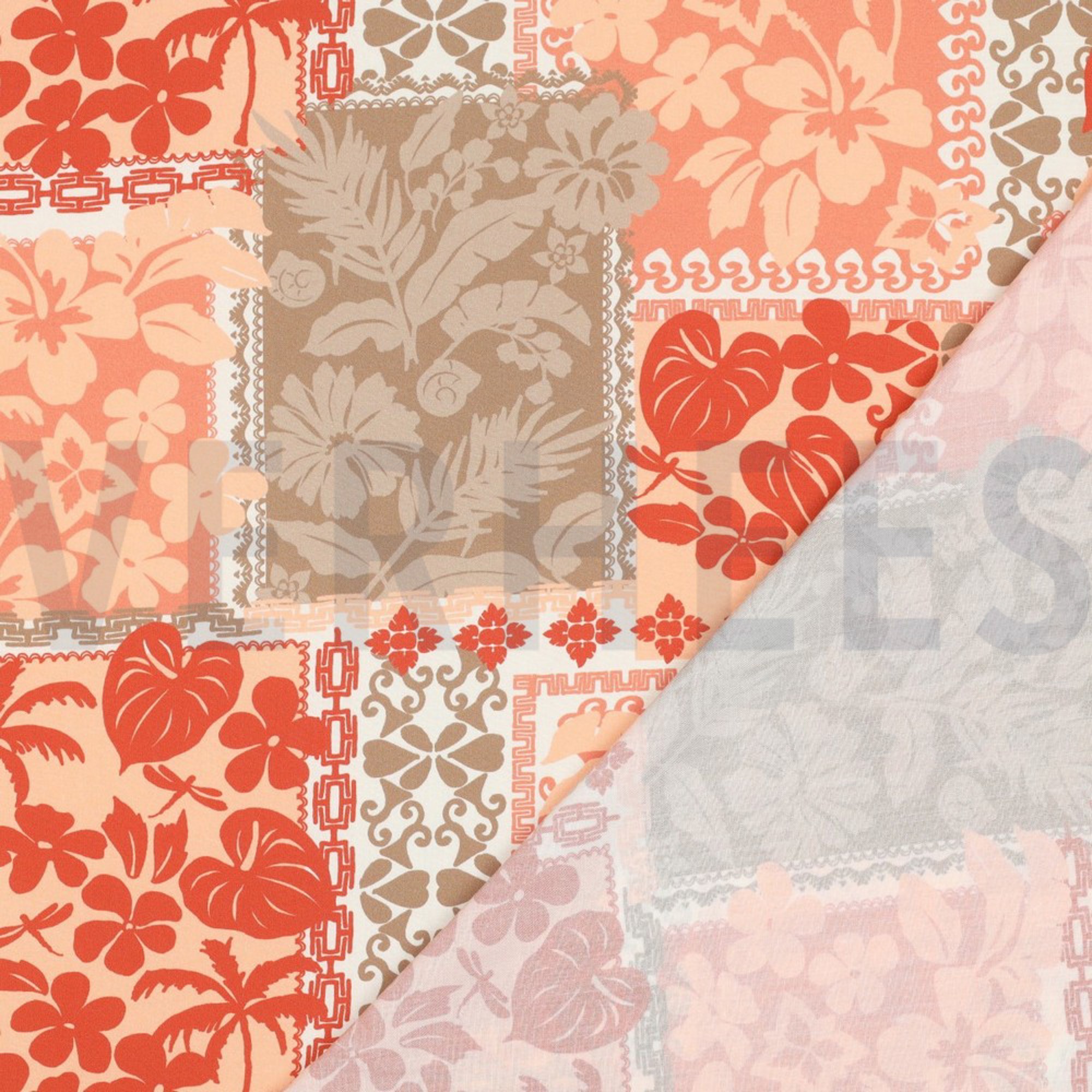 LENZING ECOVERO FLOWERS PATCHWORK PEACH (high resolution) #4