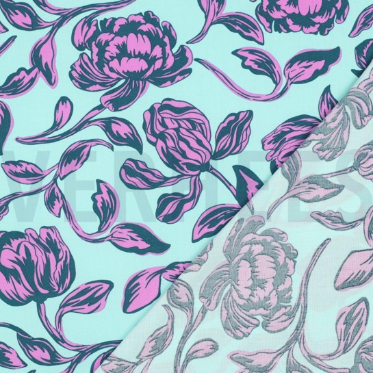 LENZING™ ECOVERO™ FLEURS MENTHE #7