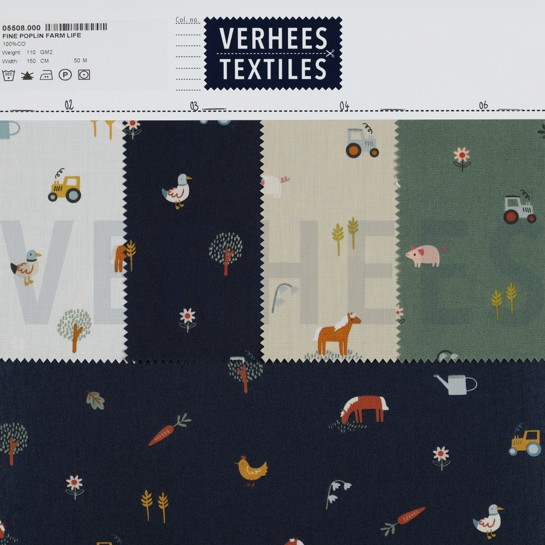 KATOENEN POPLIN BOERDERIJLEVEN WIT #7