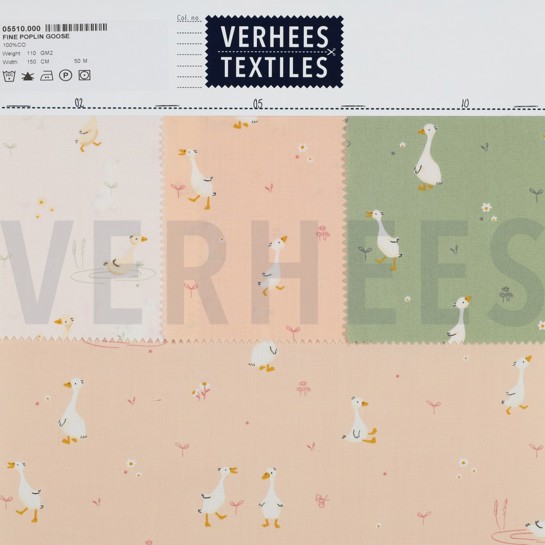 BAUMWOLLE POPELINE GANS PUDER #7