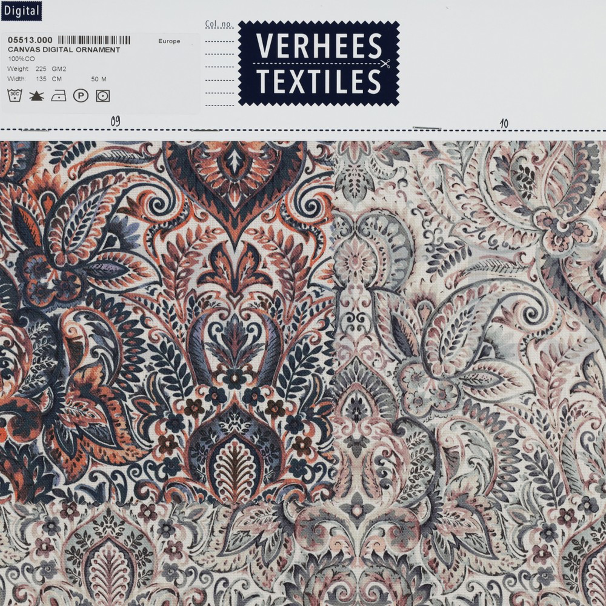CANVAS DIGITAL ORNAMENT INDIGO (high resolution) #4