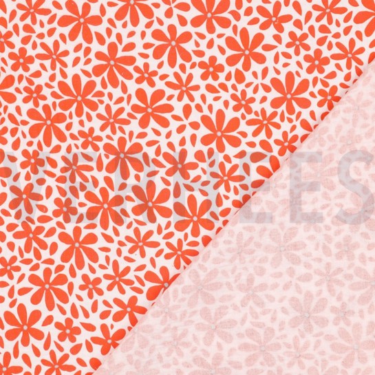 MUSSELIN BLUMEN HELLROSA #7