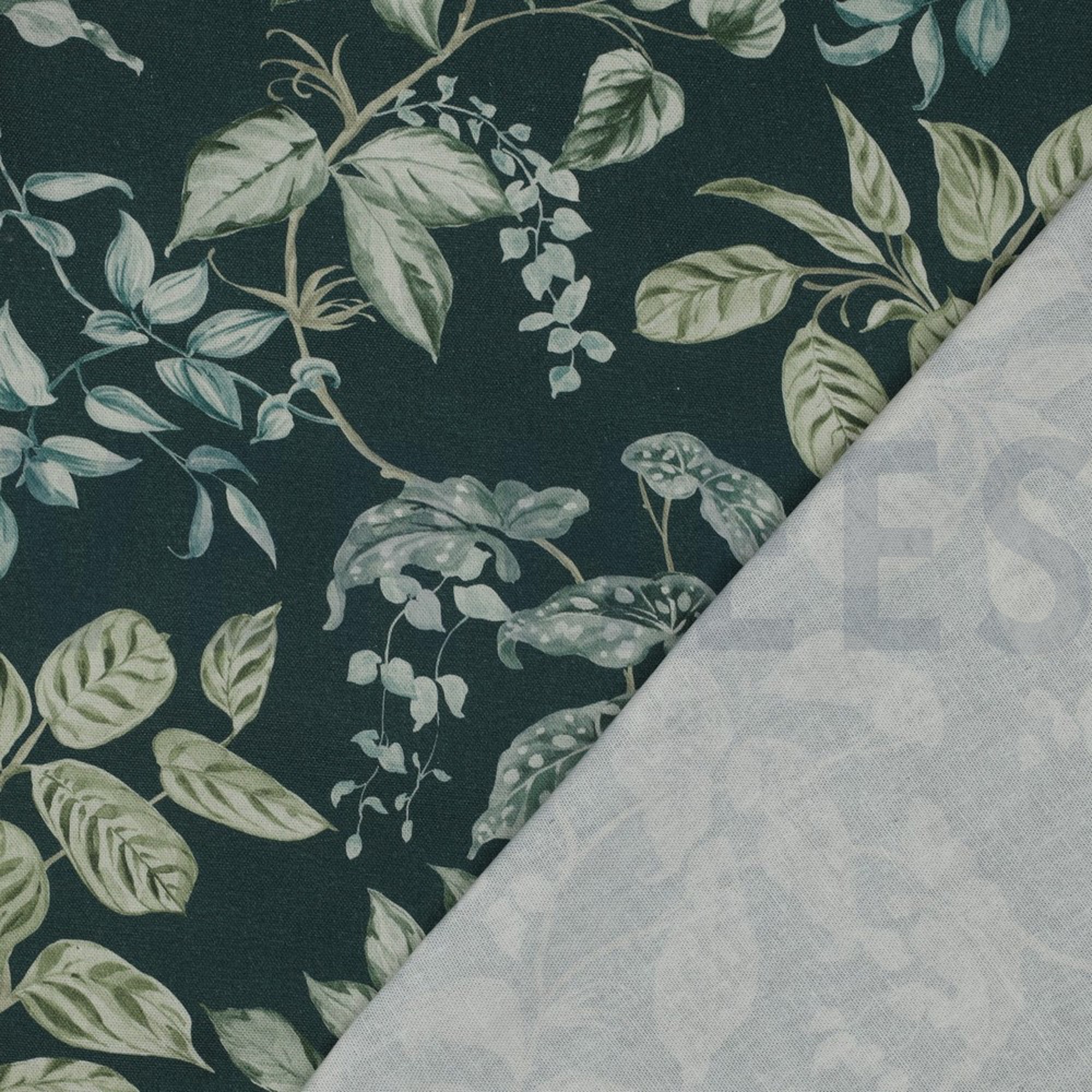 CANVAS DIGITAL LEAVES DARK GREEN (high resolution) #4