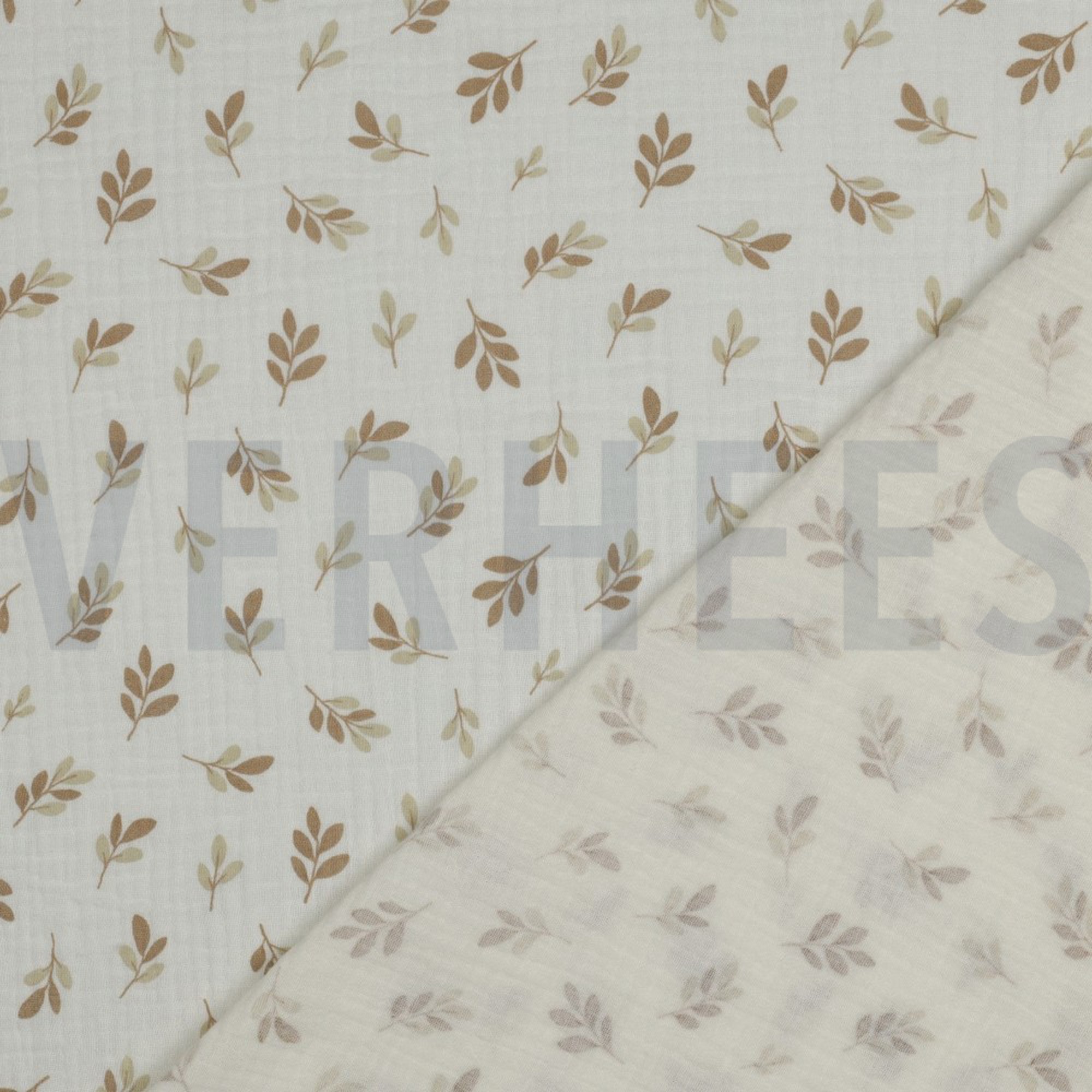 DOUBLE GAUZE LEAVES TAUPE (high resolution) #4