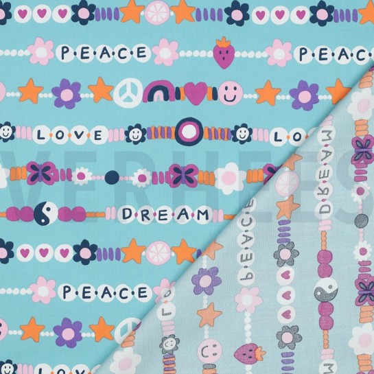 FINE POPLIN LOVE LIGHT PETROL #7