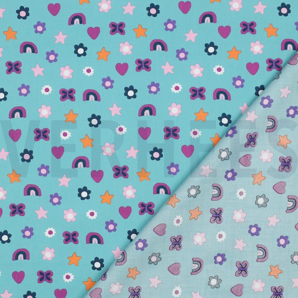 FINE POPLIN LOVE LIGHT PETROL #4