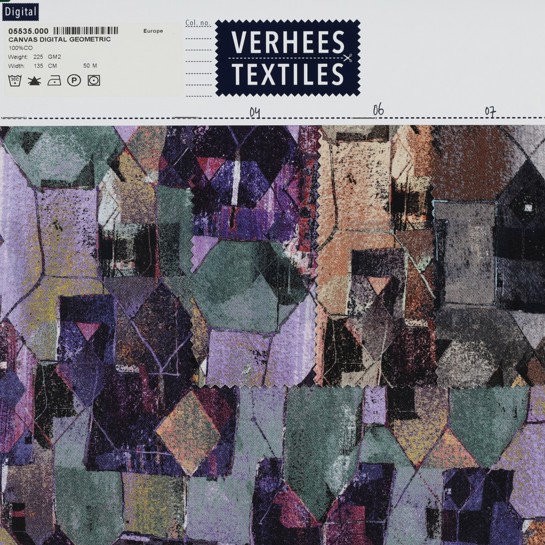 CANVAS DIGITAL GEOMETRISCH BRAUN #7