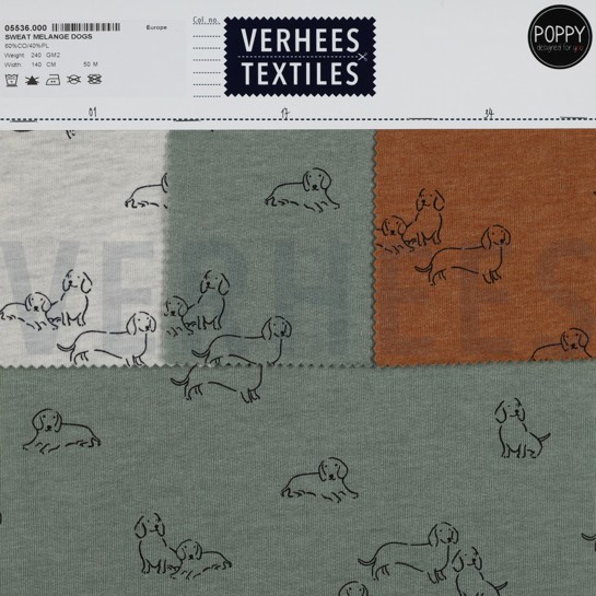 SWEAT MELANGE HUNDE ECRU MELIERT #7