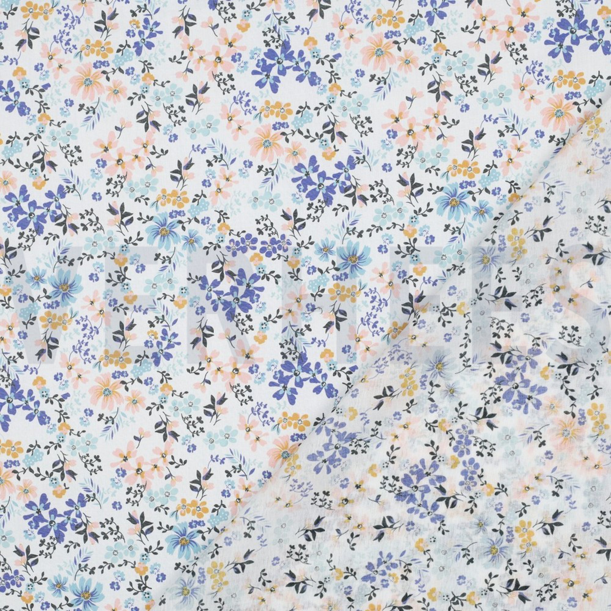 COTTON VOILE DIGITAL FLOWERS BLUE (high resolution) #4