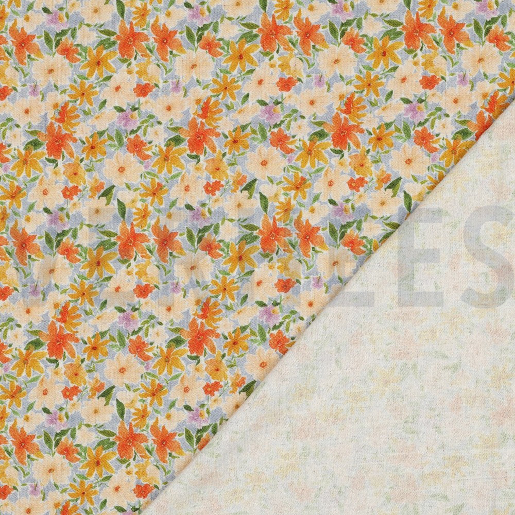 LINEN VISCOSE CRÊPE DIGITAL FLOWERS YELLOW (high resolution) #4