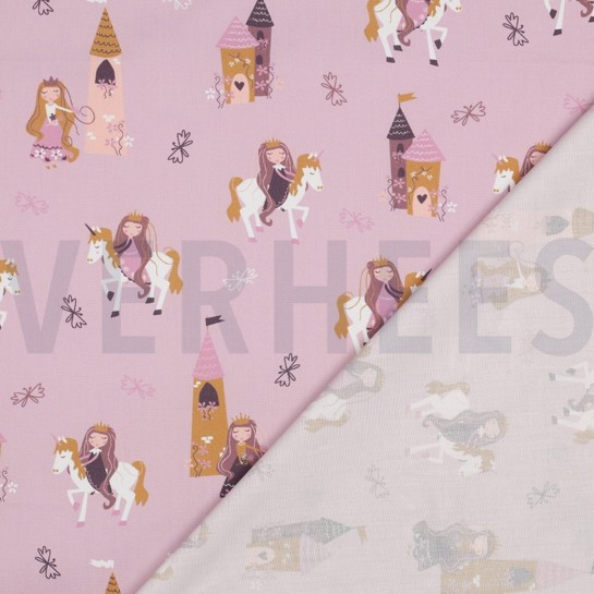 KATOENEN POPLIN PRINSESSEN ROZE #7