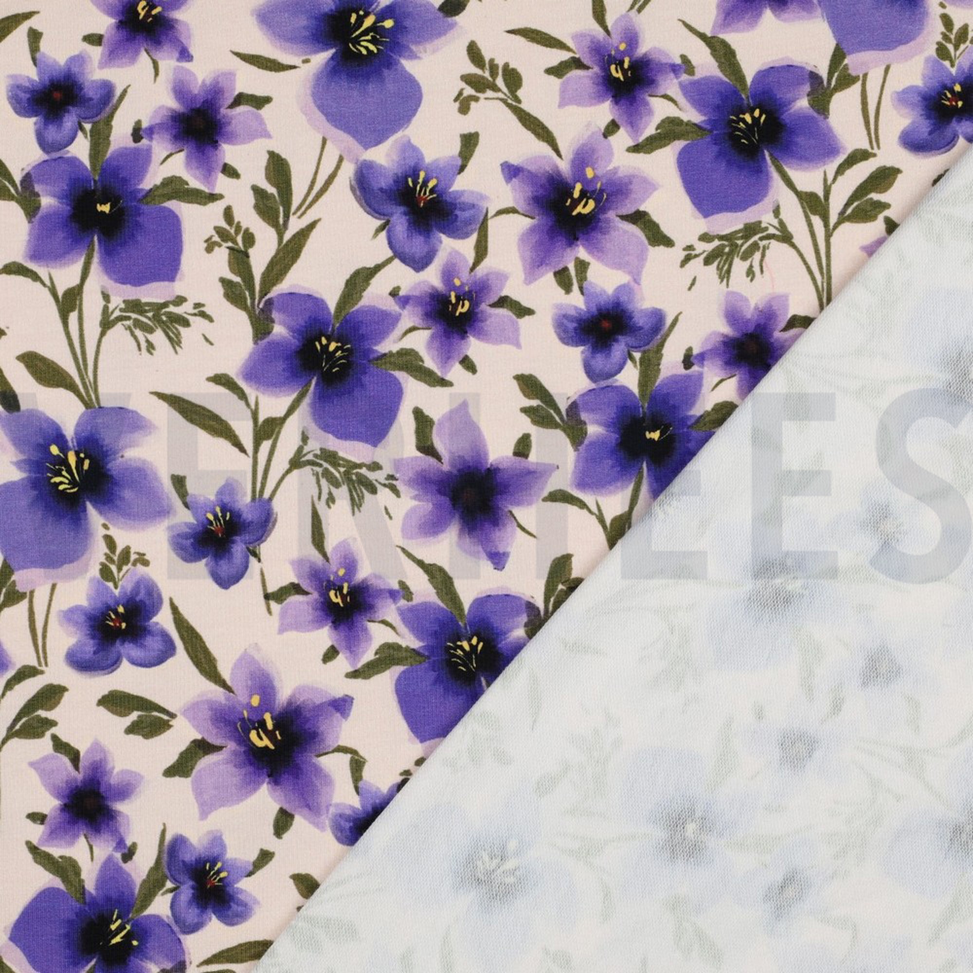 FRENCH TERRY DIGITAL FLOWERS OFF-WHITE (high resolution) #4