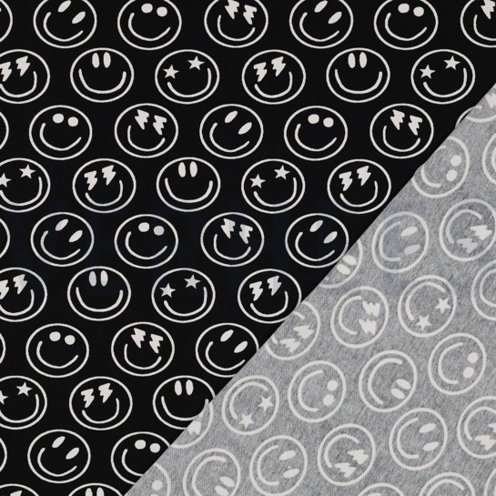 JERSEY HAPPY FACES BLACK #7