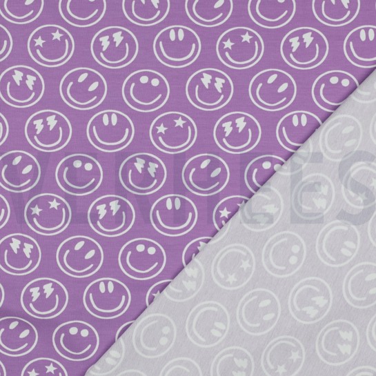 JERSEY SMILEYS LAVENDEL #7