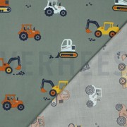 FINE POPLIN VEHICLES DARK GREEN (thumbnail) #4