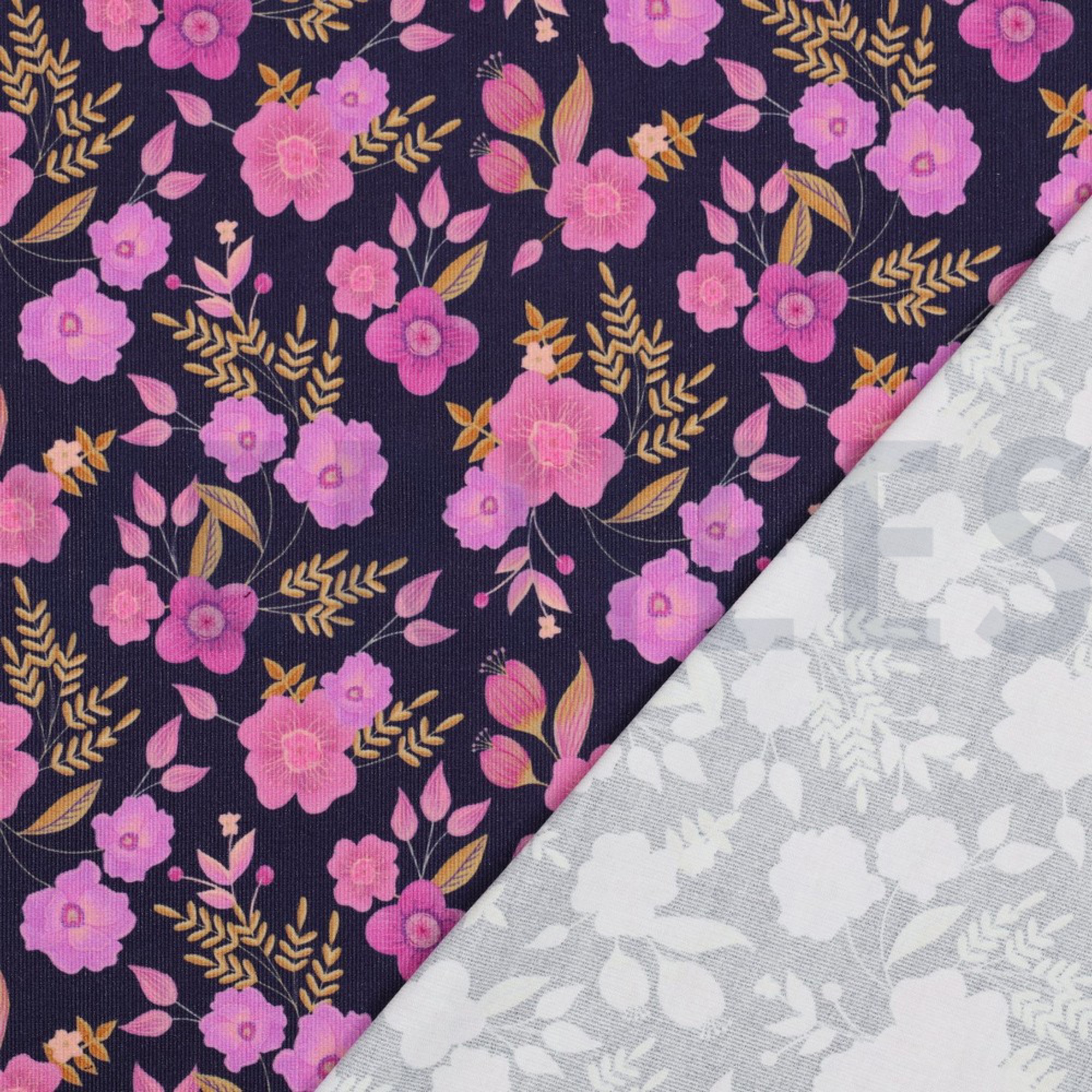BABYCORD DIGITAL FLOWERS NAVY (high resolution) #4
