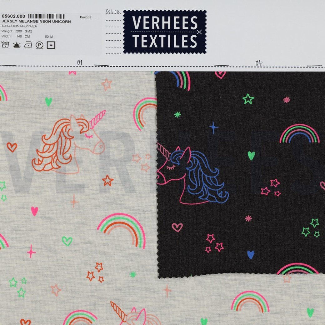 JERSEY MELANGE NEON UNICORN ECRU MELANGE #4