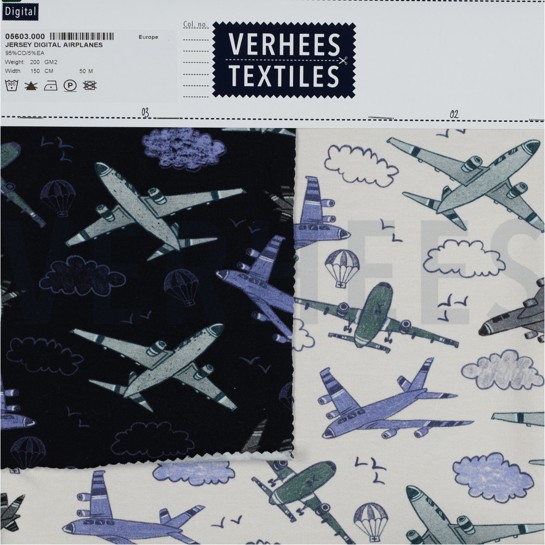 JERSEY DIGITAAL VLIEGTUIGEN MARINEBLAUW #7