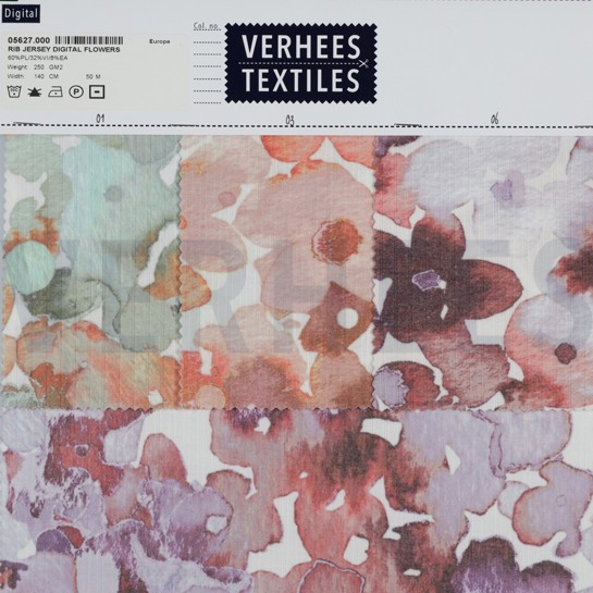 RIPPJERSEY DIGITAL BLUMEN LAVENDEL #7