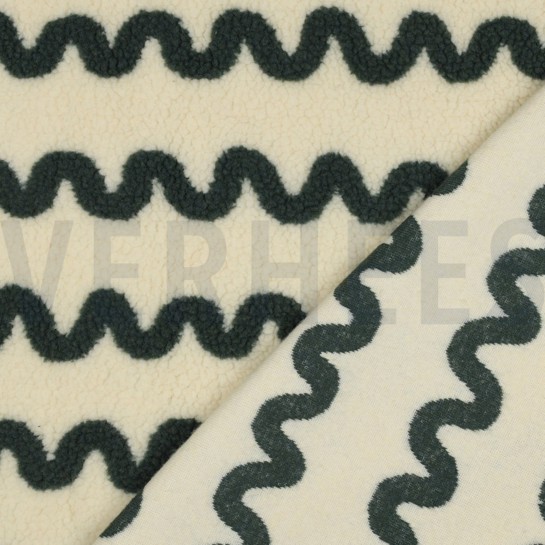 TEDDY JACQUARD WAVES ARMY GREEN #7