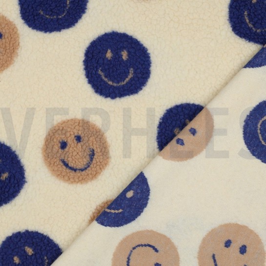 TEDDY JACQUARD HAPPY FACES ECRU #7