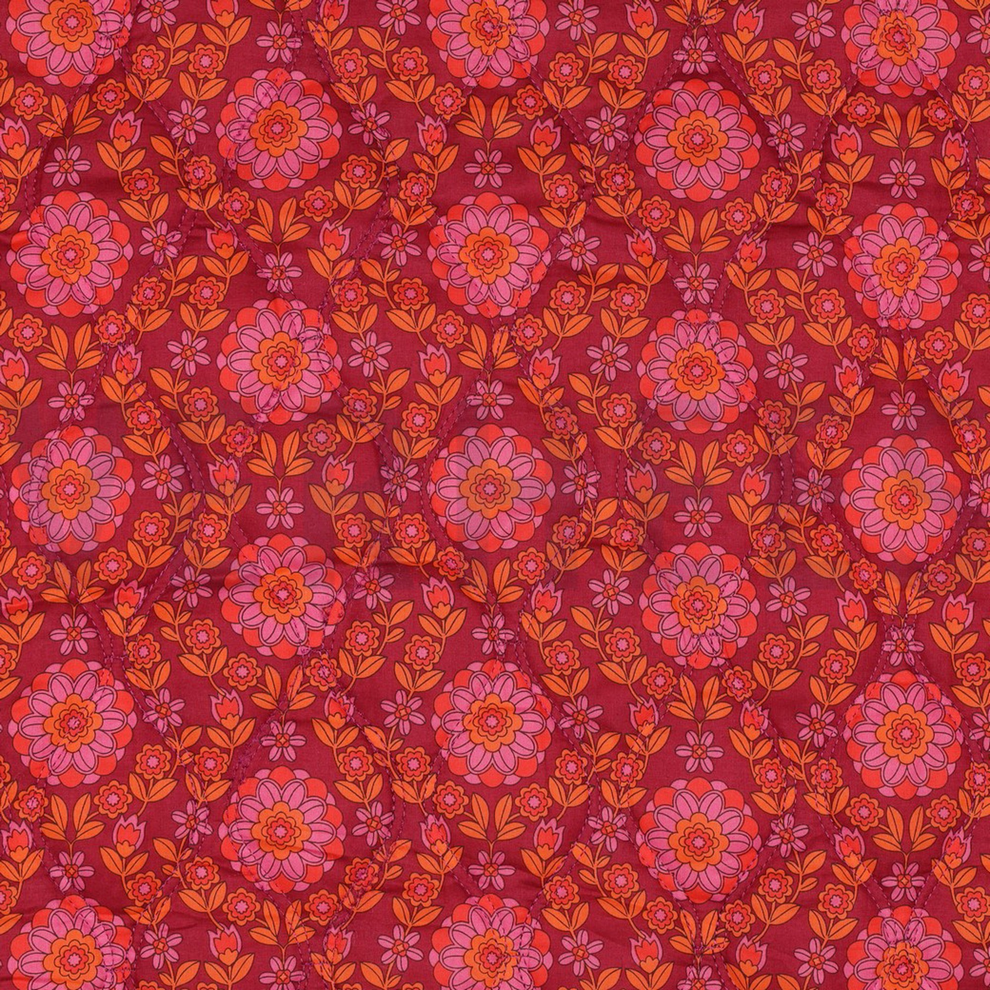 COTTON VOILE STEPPED FLOWERS PINK / BORDEAUX (high resolution) #4