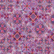 COTTON VOILE STEPPED DIGITAL PATCHWORK BLUE (thumbnail) #4