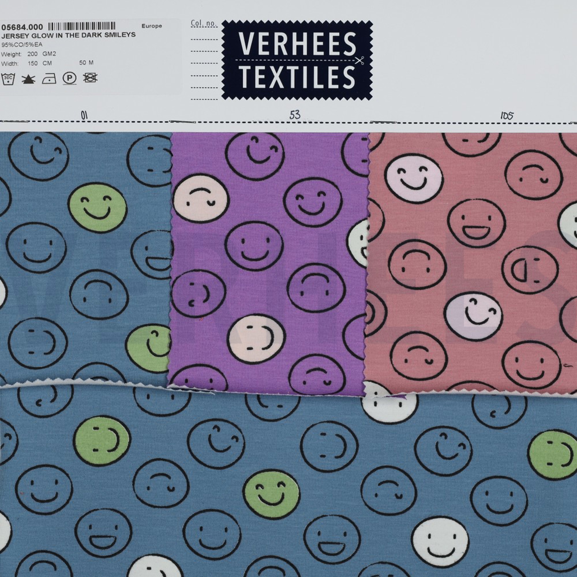JERSEY GLOW IN THE DARK SMILEYS PURPLE (high resolution) #4