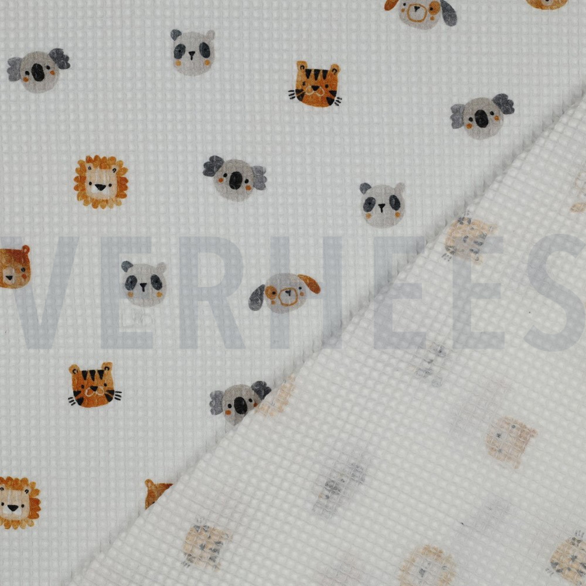 COTTON WAFFLE DIGITAL ANIMALS WHITE (high resolution) #4
