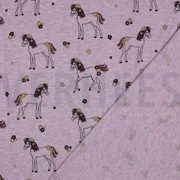JERSEY MELANGE GLITTER HORSES PURPLE (thumbnail) #4