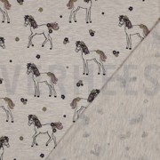 JERSEY MELANGE GLITTER HORSES LIGHT SAND (thumbnail) #4