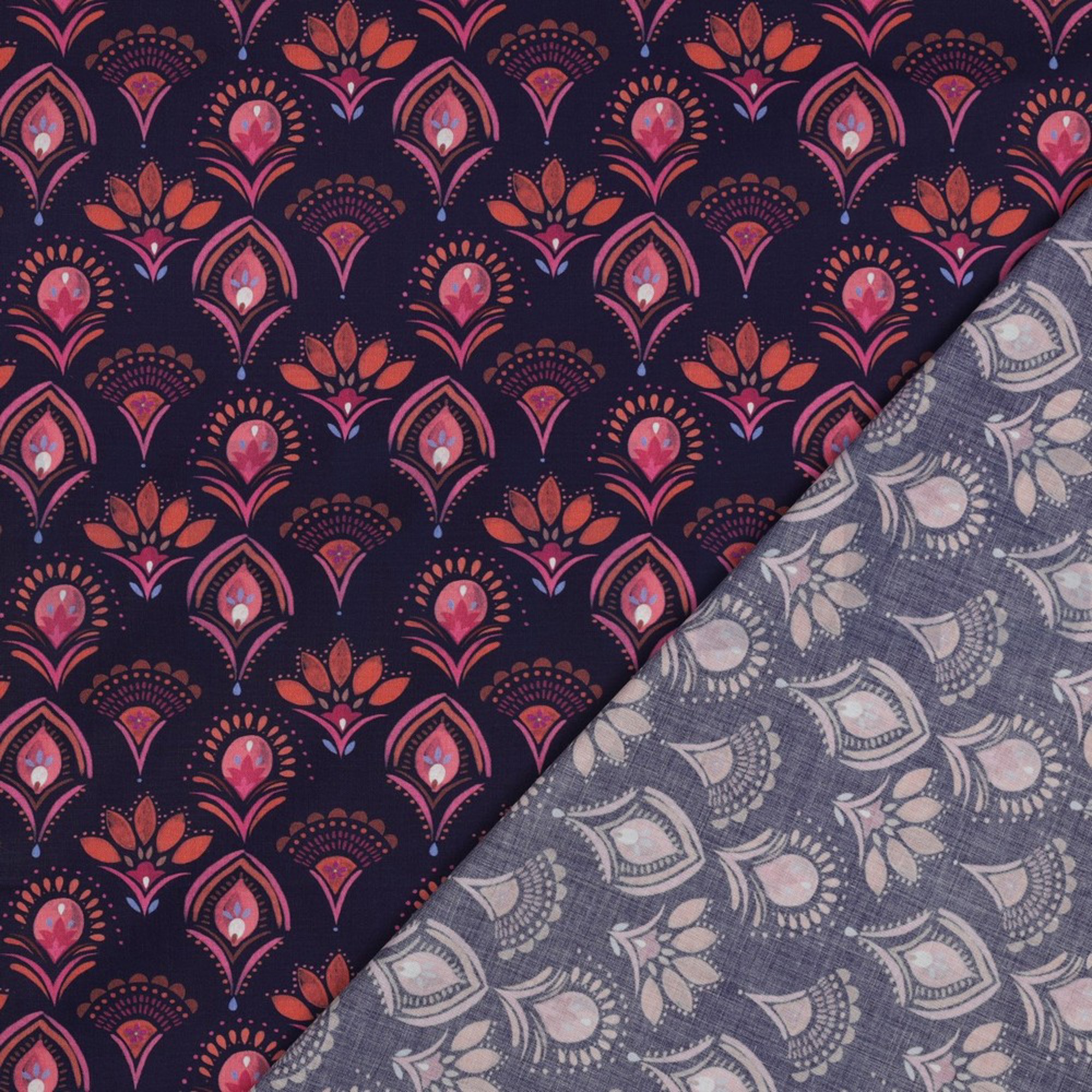 FINE POPLIN DIGITAL FLOWERS NAVY (high resolution) #4