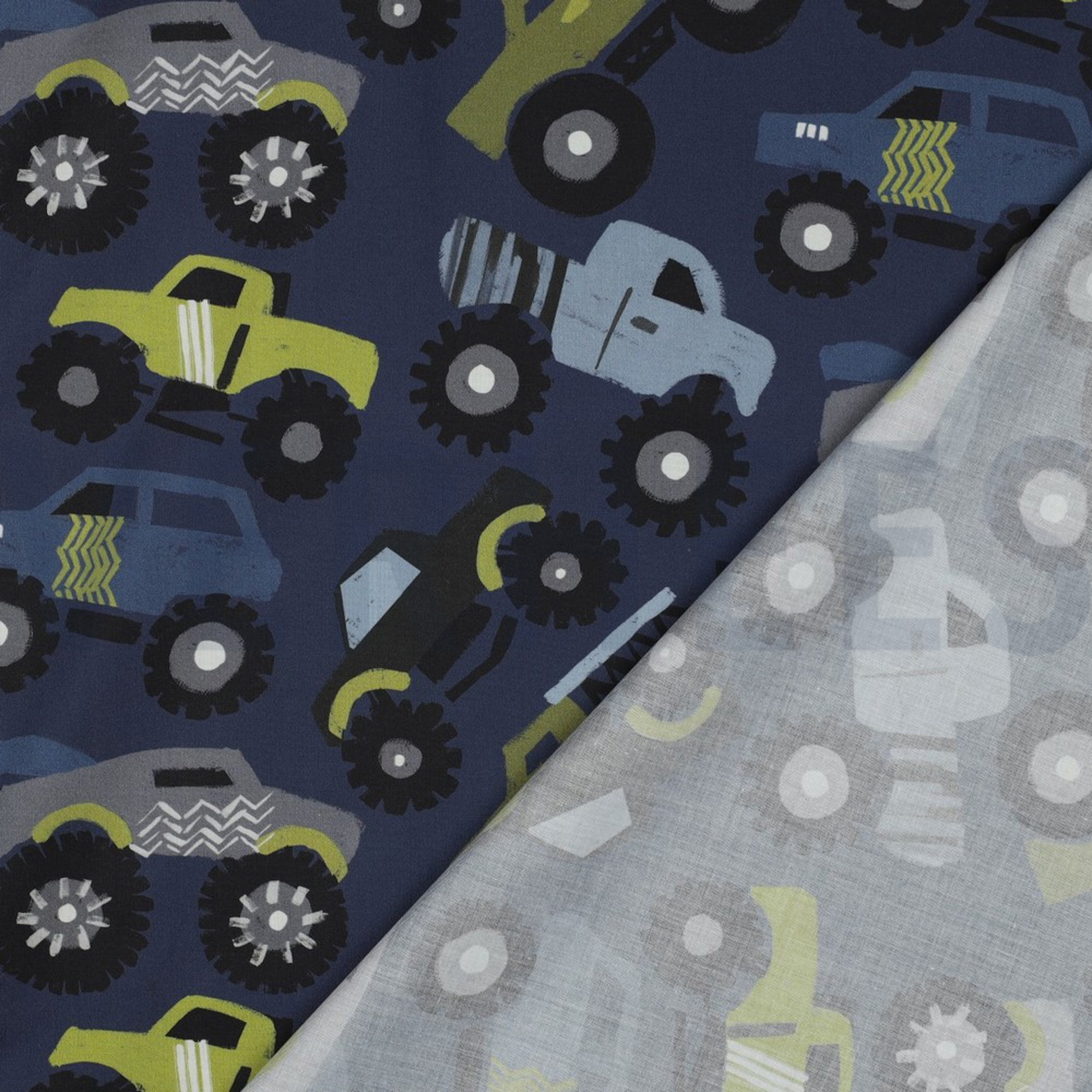FINE POPLIN DIGITAL MONSTERTRUCKS NAVY (high resolution) #4
