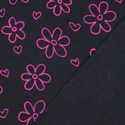 JERSEY MELANGE NEON FLOWERS NAVY (thumbnail) #4