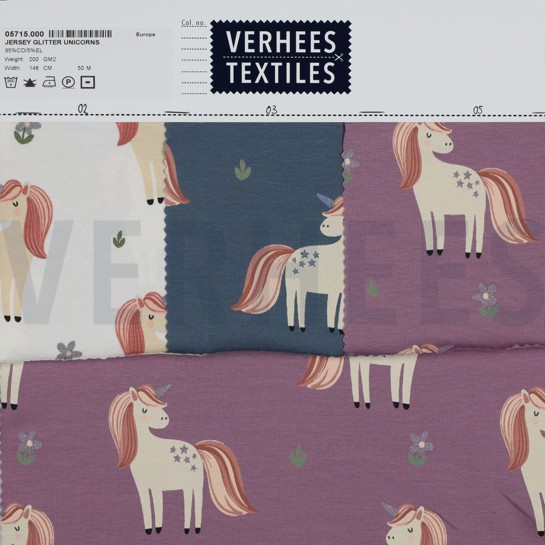 JERSEY PAILLETTES LICORNES BLEU #7